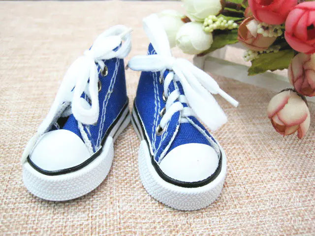 7.8CM Canvas Doll Shoes Keychain for Barbie Dolls