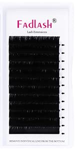 Easy Fan Volume Lashes 16mm CC Curl Lash Extensions Self Fanning Eyelash Extensions Russian Blooming Lash Extension Supplies(0.07-CC, 16mm)