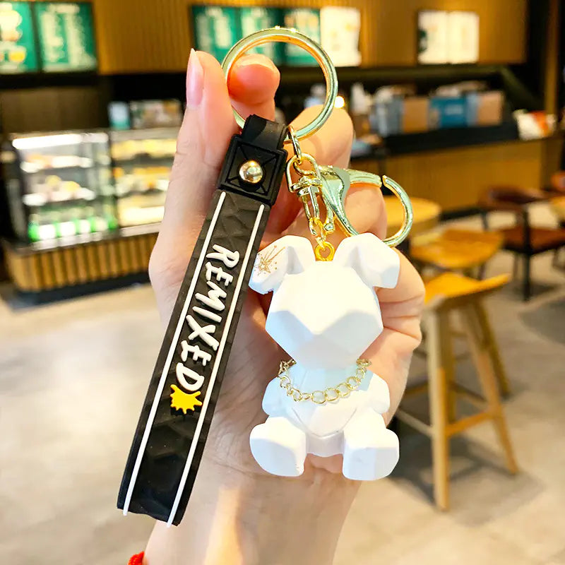 Punk Rabbit Keychain Couple Accessories for Bags