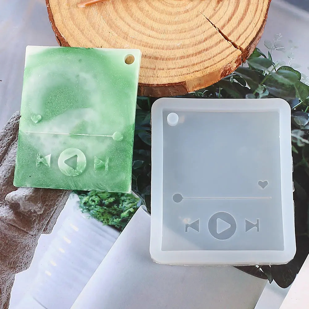 Music Player Keychain Silicone Mold for DIY Crafts
