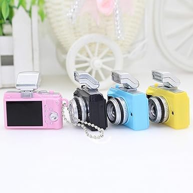 Jowxsx Mini Camera Keychain Key Ring Toy with Flashlight Sound Bag Phone Pendant,Car Keychain Accessories for Women Men