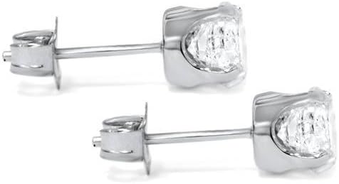 Pompeii 1 Ct TDW Round Cut 14K White or Yellow Gold Diamond Studs Earrings IGI Certified