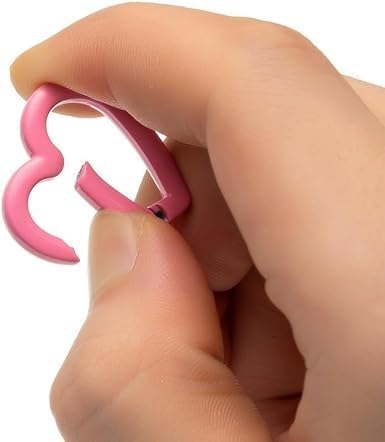 20mm Heart-Shaped Spring Keychain Clips-Zinc Alloy Carabiner Hooks,Trigger Snap Clips,Key Ring Hooks for Bags,Purses,Handbags-DIY Craft Buckles,Valentines Day Accessories,6 Random Colorful Mixed Alloy