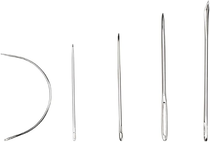 Eketirry Hand Sewing Needle Kit, Heavy Duty Household Hand Needles for for Home Upholstery Carpet Leather Canvas Repair (7 Pieces)