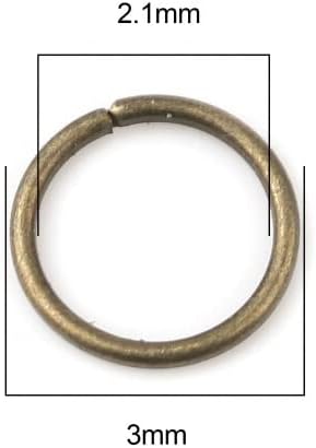 200 Pieces - 3mm Jump Rings Antique Bronze - 24 Gauge (0.5mm Thickness)