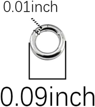 925 Sterling Silver Jump Rings 0.5x2.5mm 150pcs for Jewelry Making Findings