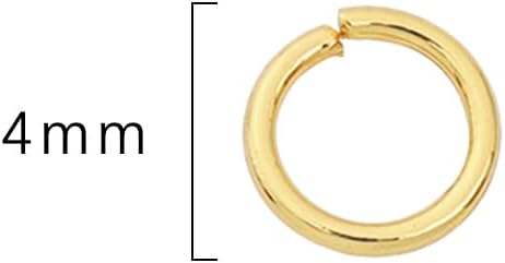 14K Gold Plated Jump Rings Non Tarnish 4mm 900pcs for Jewelry Making Findings