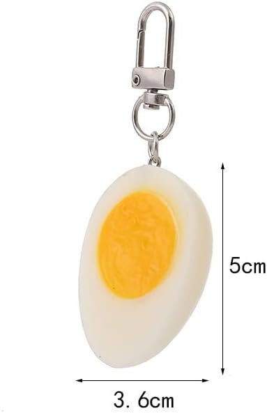 HSYHERE Men Women Creative Interesting Novelty Stylish Mini Simulated Food Orange Shrimp Keychain Key-ring Pendant