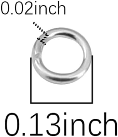 925 Sterling Silver Jump Rings 0.6x3.5mm 100pcs for Jewelry Making Findings