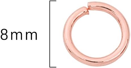 Rose Gold Plated Jump Rings Non Tarnish 8mm 300pcs for Jewelry Making Findings