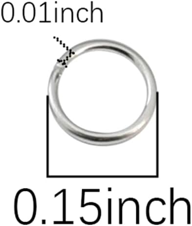 925 Sterling Silver Jump Rings 0.5x4mm 100pcs for Jewelry Making Findings