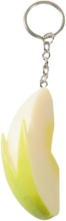 HSYHERE Men Women Creative Interesting Novelty Stylish Mini Simulated Food Orange Shrimp Keychain Key-ring Pendant