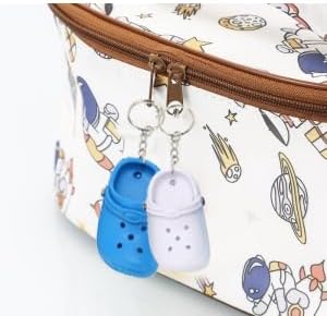 Pssopp 20Pcs Slipper Keychain, Premium Silicone Material Mini Shoe Keyring Key Chain Charms Bright Colors with Simulation Design for Bags Boys Girls and Ideal Most Occasions