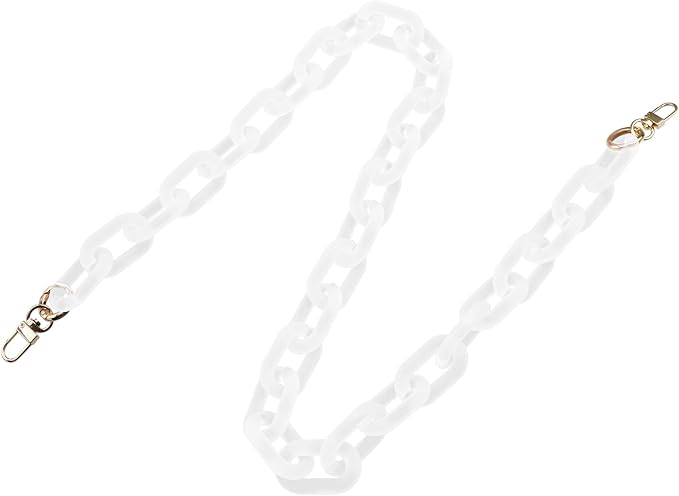 Purse Strap Bag Chain 34 Inch Resin Shoulder Strap Handbag Decoration Chain Bag Charms Accessories, Matter Clear