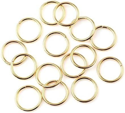 HDSupplies 200 Pieces - 12mm Jump Rings Gold Tone - 16 Gauge (1.2mm Thickness)