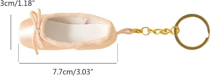 Ballet Keychain Mini Pointe Shoe Keyring Satin Point Shoe Pedant Handmade Dance Keychain for Dance Lovers