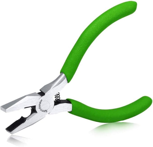 SPEEDWOX Mini Lineman's Pliers with Wire Cutter 4-1/2 Inches Multi Use Combination Plier Thin Small Side Cutters Serrated Jaw Micro Linesman Plier Precision Fine Jewelry Making Beading Hobby Craft