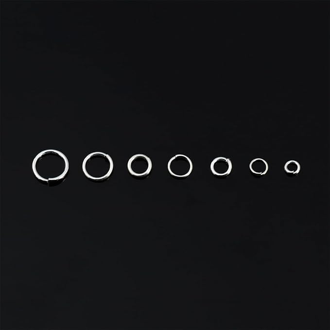 925 Sterling Silver Jump Rings 0.4x3mm 200pcs for Jewelry Making Findings