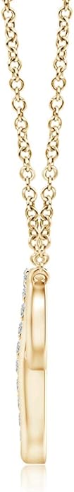Angara Natural Diamond Pendant for Women | Interlocking Diamond Sideways in Silver/14K Solid Gold/Platinum With 18" Chain | April Birthday, Anniversary, Gemstone Jewelry Gift