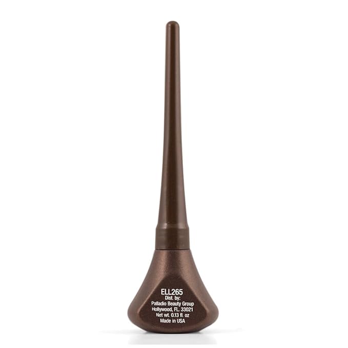 Palladio Liquid Eyeliner, Bronze, Highly Pigmented, For Intense Eye Definition, Smear-proof Liquid Eyeliner, Includes Easy Grip Wand and Felt Tip Applicator