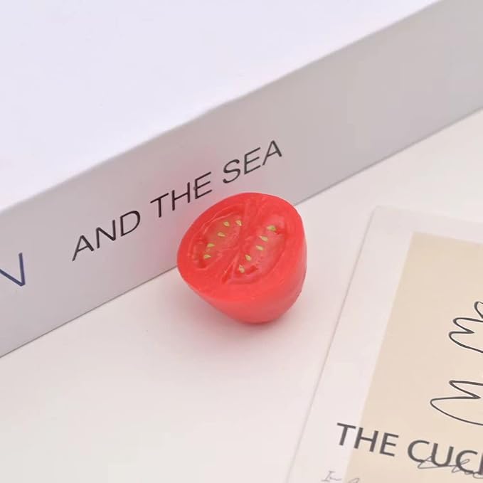HSYHERE Men Women Creative Interesting Novelty Stylish Mini Simulated Food Orange Shrimp Keychain Key-ring Pendant