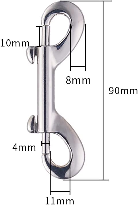 Swivel Snap Hooks, Lucky Goddness 10pcs Metal Heavy Duty Square Eye Clasp Buckle Trigger Clip Multipurpose- Best for Spring Pet Buckle, Key Chain for Linking Dog Leash Collar, Handmade Crafts Project