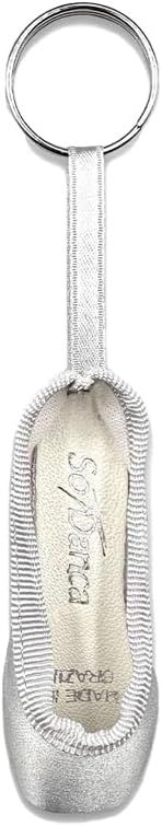So Danca Mini Ballet Pointe Shoe Keychain, Dangle Charm