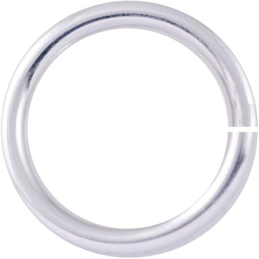 100pcs 10mm Open Jump Ring O Ring Connector (Strong Wire 1mm/18 Gauge) Sterling Silver Plated Brass for DIY Craft Jewelry Making CF83-10