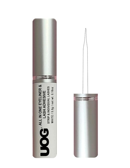 UOG (United One) Eyelash Adhesive Glue - Super Strong Hold Up to 5 Days, Waterproof & Allergy-Free, Odorless Brush-On False Lash Extension Glue, All-in-One Formula. (Clear).