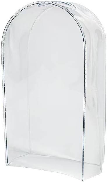 Clear Display & Storage Case for 17&15cm Plush Doll PVC Bag with Detachable Keychain for Collectible Toys and Cosmetics, Portable Cases for Travel or Home Decor (Waterproof and dustproof Cover)