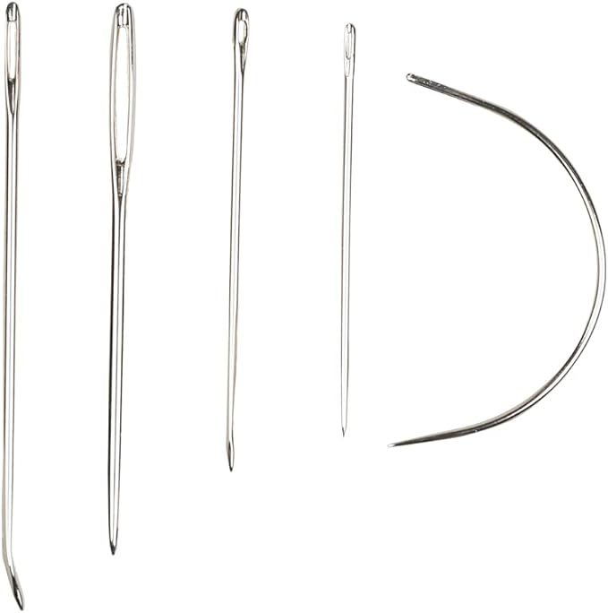 Eketirry Hand Sewing Needle Kit, Heavy Duty Household Hand Needles for for Home Upholstery Carpet Leather Canvas Repair (7 Pieces)