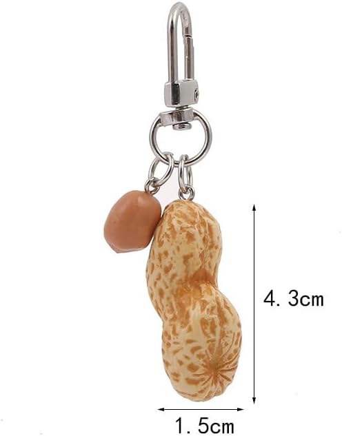 HSYHERE Men Women Creative Interesting Novelty Stylish Mini Simulated Food Orange Shrimp Keychain Key-ring Pendant