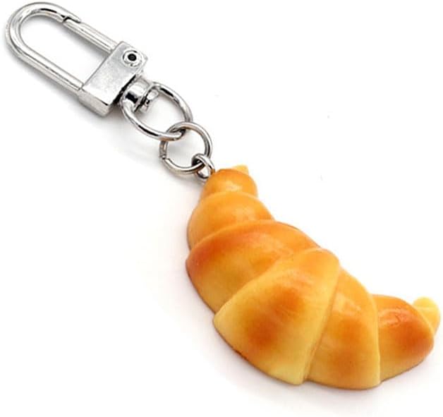 HSYHERE Men Women Creative Interesting Novelty Stylish Mini Simulated Food Orange Shrimp Keychain Key-ring Pendant