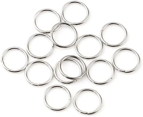 HDSupplies 200 Pieces - 12mm Jump Rings Silver Tone - 16 Gauge (1.2mm Thickness)
