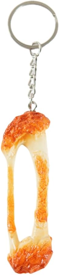 HSYHERE Men Women Creative Interesting Novelty Stylish Mini Simulated Food Orange Shrimp Keychain Key-ring Pendant