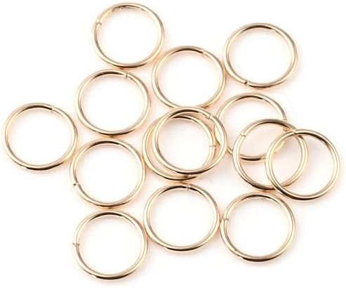 HDSupplies 200 Pieces - 8mm Jump Rings KC Gold Tone - 18 Gauge (1mm Thickness)