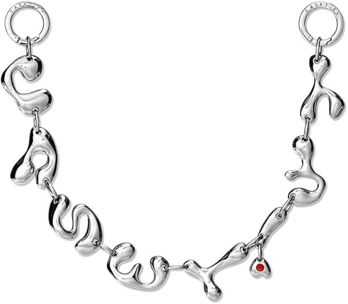 CASETiFY Charm Keychain - Metallic Bow/Classic Pearl/Shiny Silver/C Cube Chain