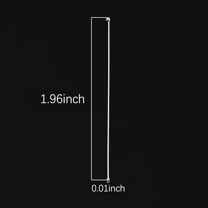925 Sterling Silver Ball Head Pins 0.5x50mm 20pcs for Jewelry Making Findings