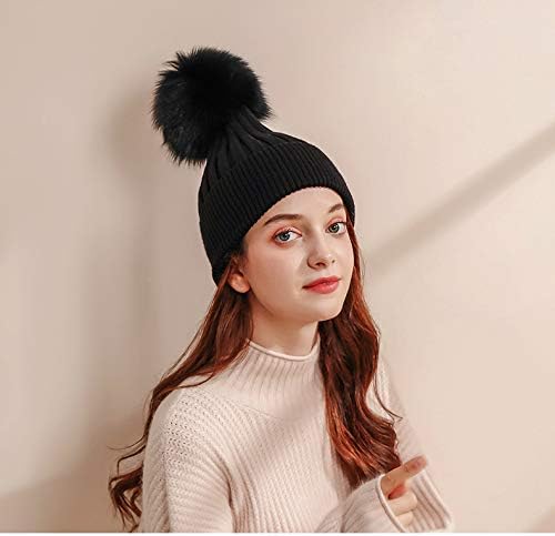 48 Pcs Faux Fur Pom Pom for Hats - 4.5 Inch Fluffy Large Pom Poms with Elastic Loop Removable Knitting Hat Accessories for Crafts Gloves Shoes Scarves Bags Keychains (24 Colors)