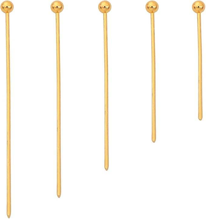 18K Gold Plated Ball Head Pins Non Tarnish 20mm 300pcs for Jewelry Making Findings