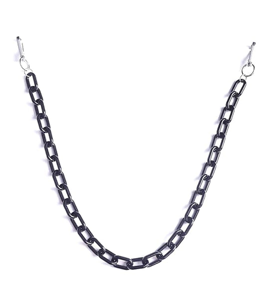 Sither Color Acrylic Jean Chains Wallet Chain Pocket Chain Belt Chains Keychain Hip Hop Punk Jean Pants Wallet Chains for Women and Men Gift on Halloween (black)