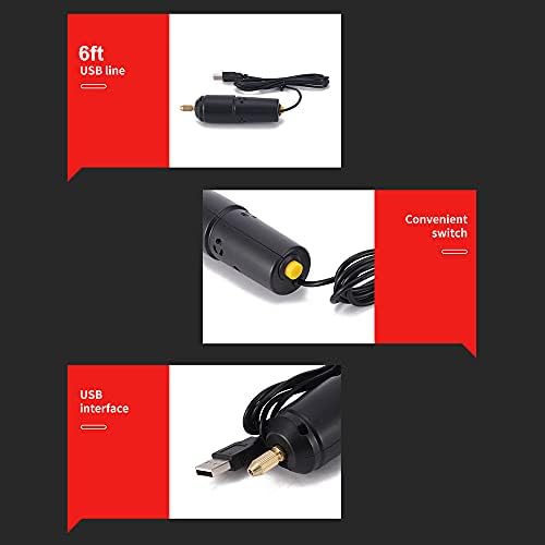 Yinhing Mini Drill for Jewelry Making, Electric USB Screwdriver Drill Set with 10 0.8 to 1.2mm Drill Bits for Resin Casting Drilling Jade Crystal and Pearls (Black #-1)