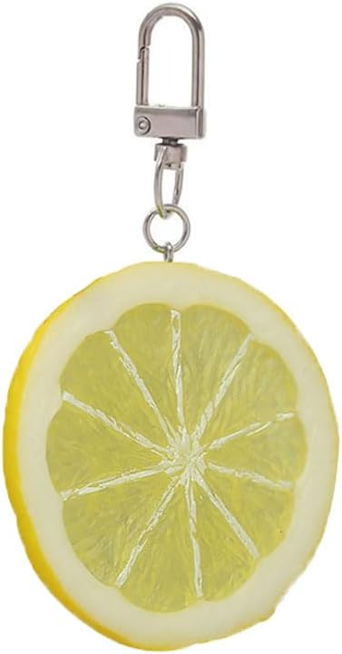 HSYHERE Men Women Creative Interesting Novelty Stylish Mini Simulated Food Orange Shrimp Keychain Key-ring Pendant