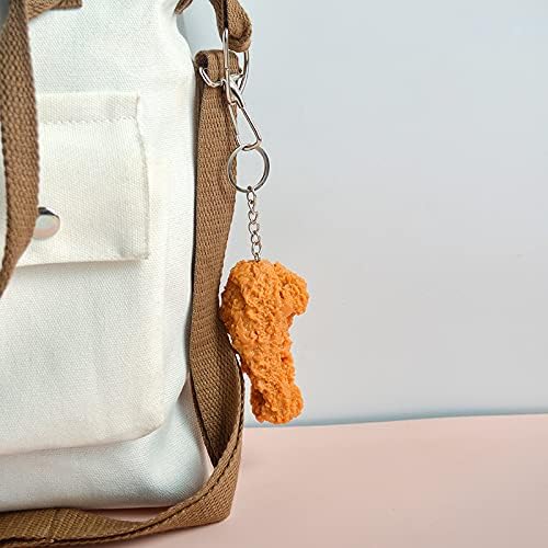 HSYHERE Men Women Creative Interesting Novelty Stylish Mini Simulated Food Orange Shrimp Keychain Key-ring Pendant