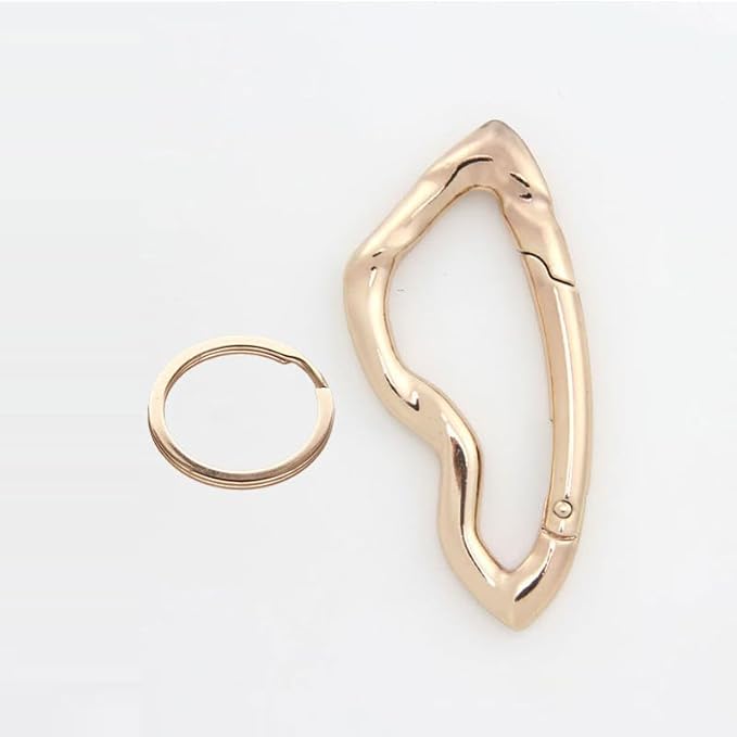 Cute Y2K Carabiner Keychain Clips Irregular Cool Multi-Use Large Heavy Duty Carabiner Hook Key Ring Outdoor Accessories Buckle