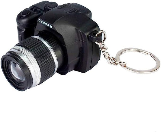 Camera Key Ring Decor Bag Wallet Pendant, Camera Keychain with Sound, Mini Camera Design Keychain Cute Novelty Ring Key Chain Pendant Creative Gift Key Chain Decorative