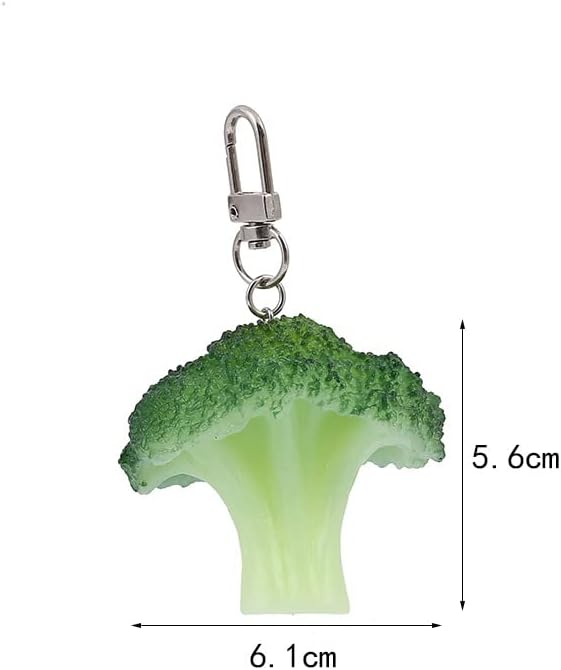 HSYHERE Men Women Creative Interesting Novelty Stylish Mini Simulated Food Orange Shrimp Keychain Key-ring Pendant