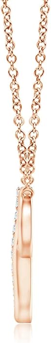Angara Natural Diamond Pendant for Women | Interlocking Diamond Sideways in Silver/14K Solid Gold/Platinum With 18" Chain | April Birthday, Anniversary, Gemstone Jewelry Gift