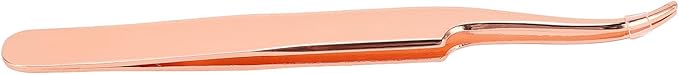 Eyelash Applicator Tool DIY Rose Gold Curved Lash Tweezer for Easy Lashes Application and Removal