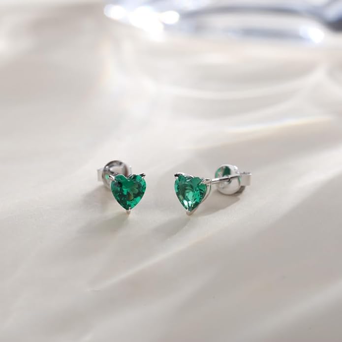 FANCIME 14k Solid Yellow Gold Stud Earrings Gemstone Prong Cluster Stud Earrings Fine Jewelry Gifts for Her Mom Women Wife